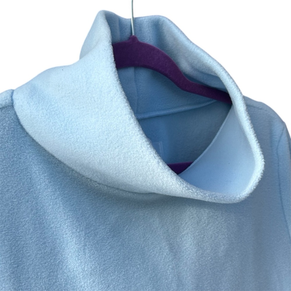 Dudley Stephens Ice Blue Park Slope Terry Fleece Pull Over Turtleneck Size XL - Picture 8 of 10